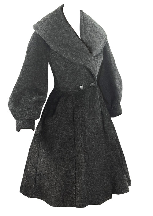 Vintage 1950s Charcoal Grey Lilli Ann Princess Coat- NEW!