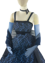 Vintage 1950s - 60s Designer Suzy Perette Black Lace Party Dress- New!
