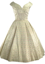 1950s Designer Golden Brocade Wedding Party Dress - New! (Layaway)