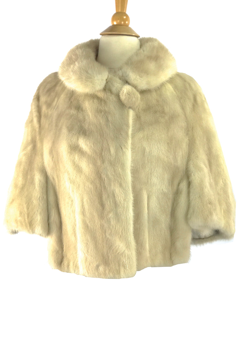 Vintage 1950s Blonde Mink Fur Stole/Jacket