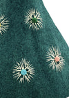 Vintage 1950s Turquoise Flecked Skirt with Starbursts - NEW!