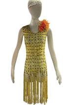 Vintage 1920s French Gold Woven Ribbon Charleston Dress- NEW!