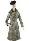 Vintage 1970s Python Print Vinyl Trench Coat - NEW!