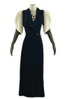Dramatic 1930s Black Velvet Evening Coat - NEW!