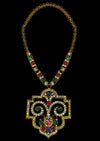 Dramatic and Original Art Deco Multi-Coloured Necklace- NEW!