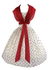 Vintage 1950s Red & White Polka Dot Dress - NEW!