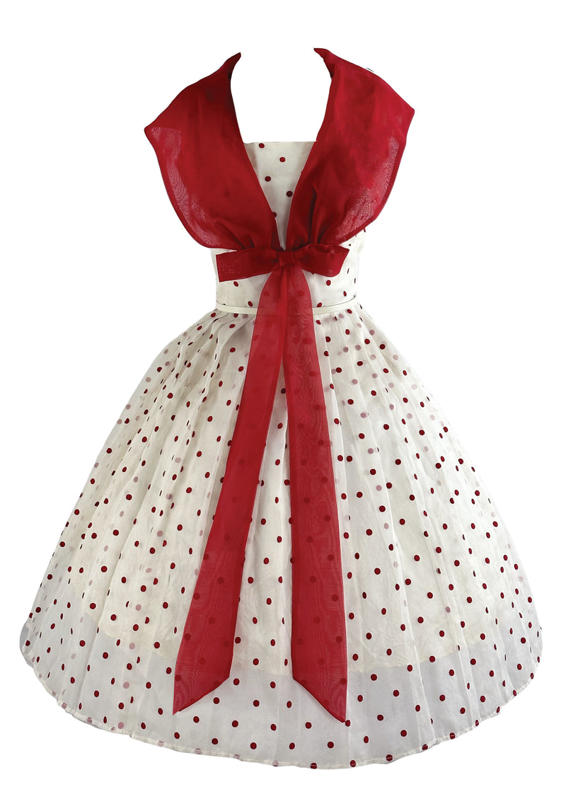 Vintage 1950s Red & White Polka Dot Dress Vintage 1950s Red & White Polka Dot Dress