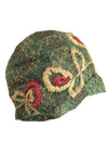 Vintage 1920s Sea Green Embroidered Flapper Cloche - NEW!