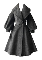 Vintage 1950s Charcoal Grey Lilli Ann Princess Coat- NEW!