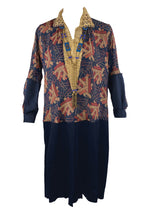 Vintage 1920s Navy Blue Dropped Waist Dress - NEW!