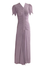 Vintage late 1930s Lilac Coloured Ruched Crepe Gown - NEW!