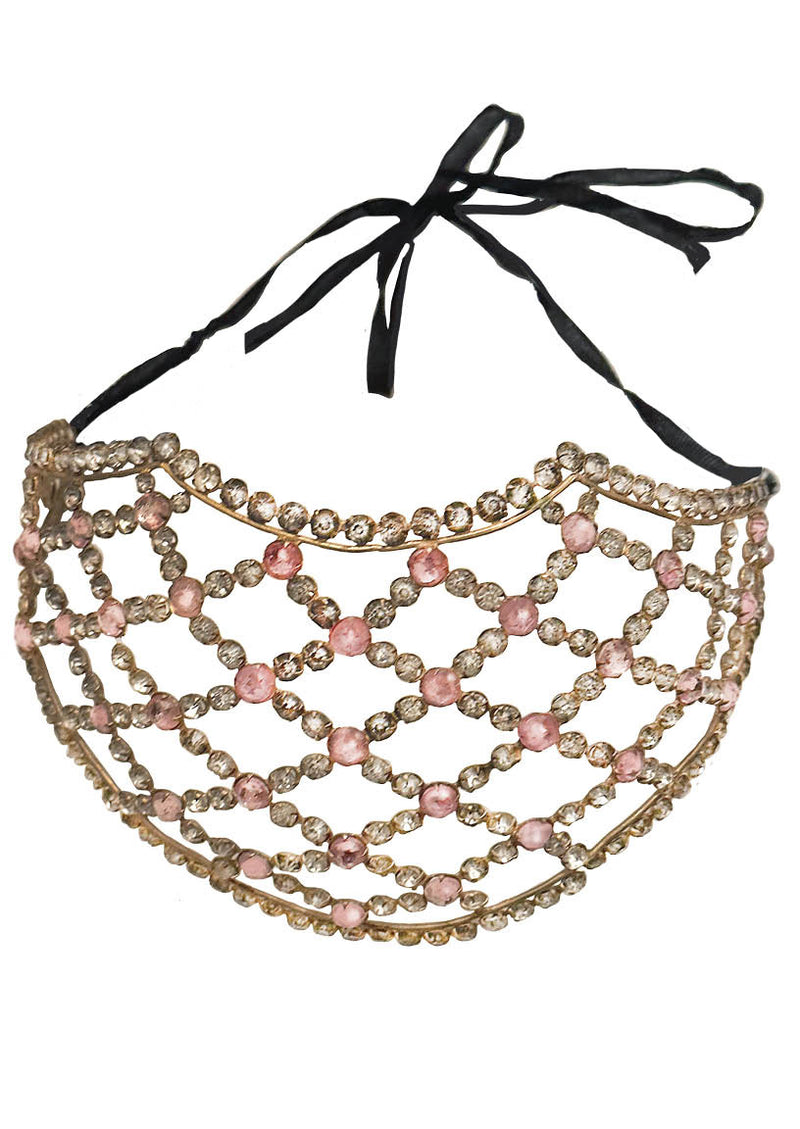 Rare Antique 1920s Rhinestone Headband Headpiece - NEW!