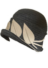 Vintage 1920s Black and Beige Cloche- NEW!