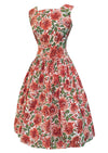 Late 1950s to Early 1960s Tangerine Roses Dress - NEW!