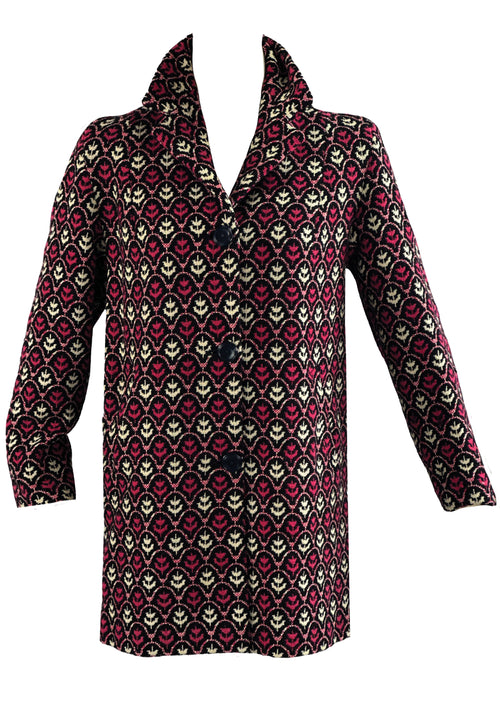 Vintage 1960s Welsh Tapestry Car Coat- NEW!