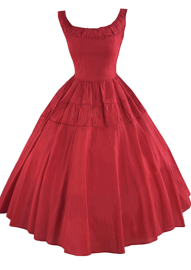 Vintage 1950s Claret Coloured Party Dress - NEW!