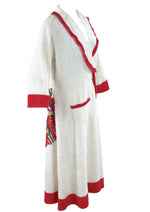 Collectable  Vintage 1940s to 1950s Peacock Chenille Robe (Small)- NEW!