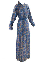 Vintage 1940s Paisley Rayon Robe Gown - NEW!