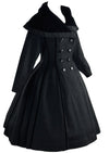 Vintage 1950s Lilli Ann Black Eyelash Wool Princess Coat- New!