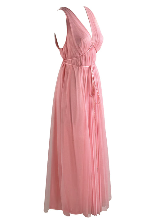 Late 1950s to Early 1960s Pink Nylon Negligee - NEW!