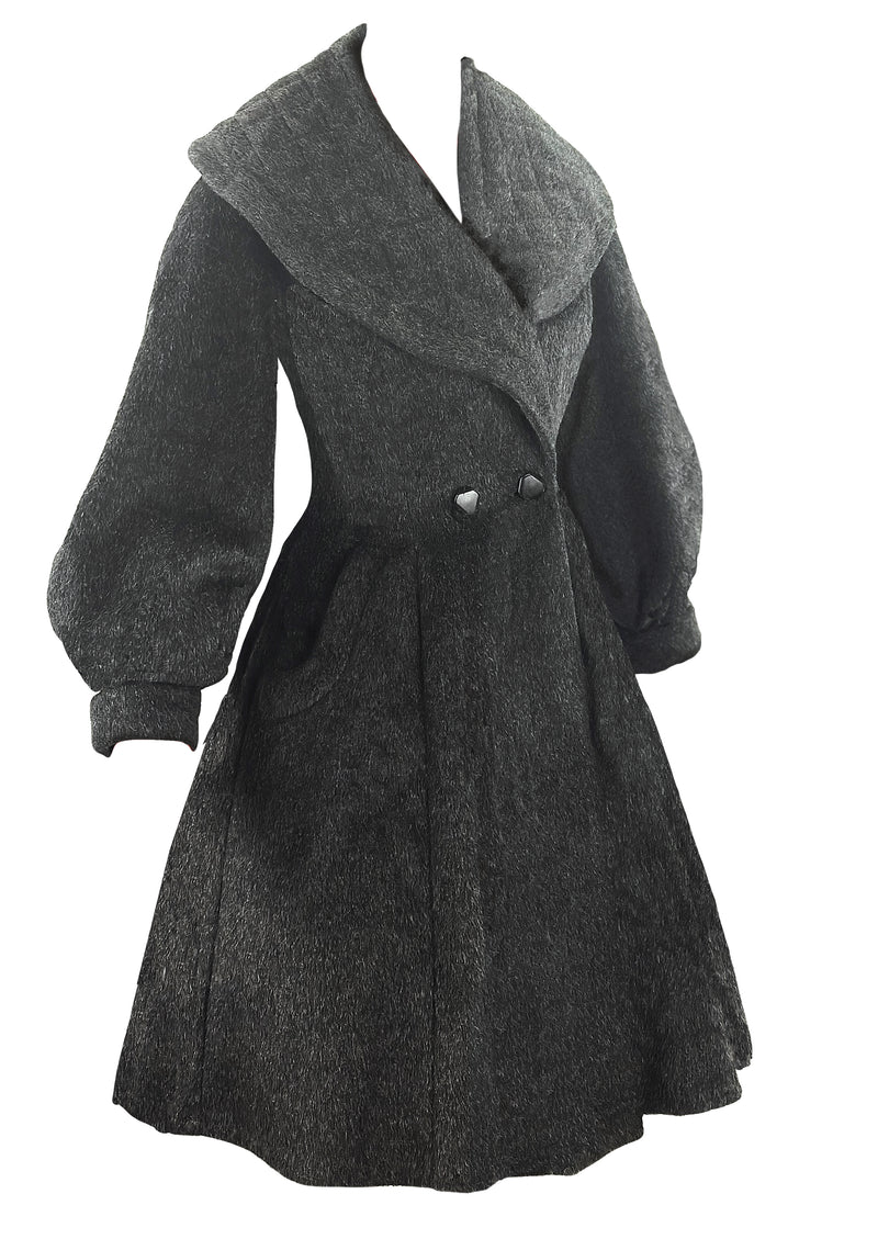 Vintage 1950s Charcoal Grey Lilli Ann Princess Coat- NEW!