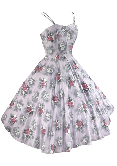 (RESERVED) Late 1950s to Early 1960s Lilac Floral Sundress- NEW!