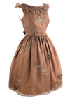 Vintage Late 1950s to Early 1960s Bronze Party Dress - NEW!