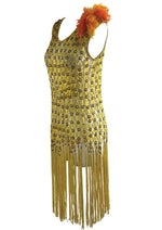 Vintage 1920s French Gold Woven Ribbon Charleston Dress- NEW!