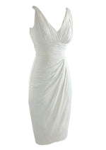 Vintage 1950s White Crepe Bombshell Dress- NEW!