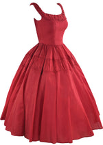 Vintage 1950s Claret Coloured Party Dress - NEW!