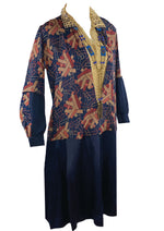 Vintage 1920s Navy Blue Dropped Waist Dress - NEW!