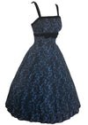 Vintage 1950s - 60s Designer Suzy Perette Black Lace Party Dress- New!