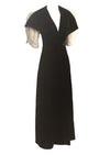 Dramatic 1930s Black Velvet Evening Coat - NEW!