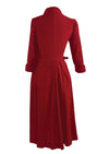 Vintage 1940s Red Wool Military-look Dress - NEW!