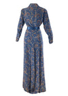 Vintage 1940s Paisley Rayon Robe Gown - NEW!