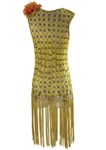 Vintage 1920s French Gold Woven Ribbon Charleston Dress- NEW!