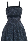 Vintage 1950s - 60s Designer Suzy Perette Black Lace Party Dress- New!