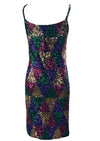Vintage 1960s Harlequin Sequinned Sheath Dress - New!
