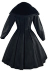 Vintage 1950s Lilli Ann Black Eyelash Wool Princess Coat- New!
