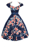 Vintage 1950s Kamehameha Orchid Print Dress - NEW!