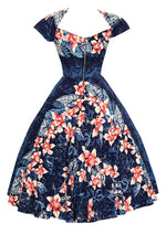 Vintage 1950s Kamehameha Orchid Print Dress - NEW!