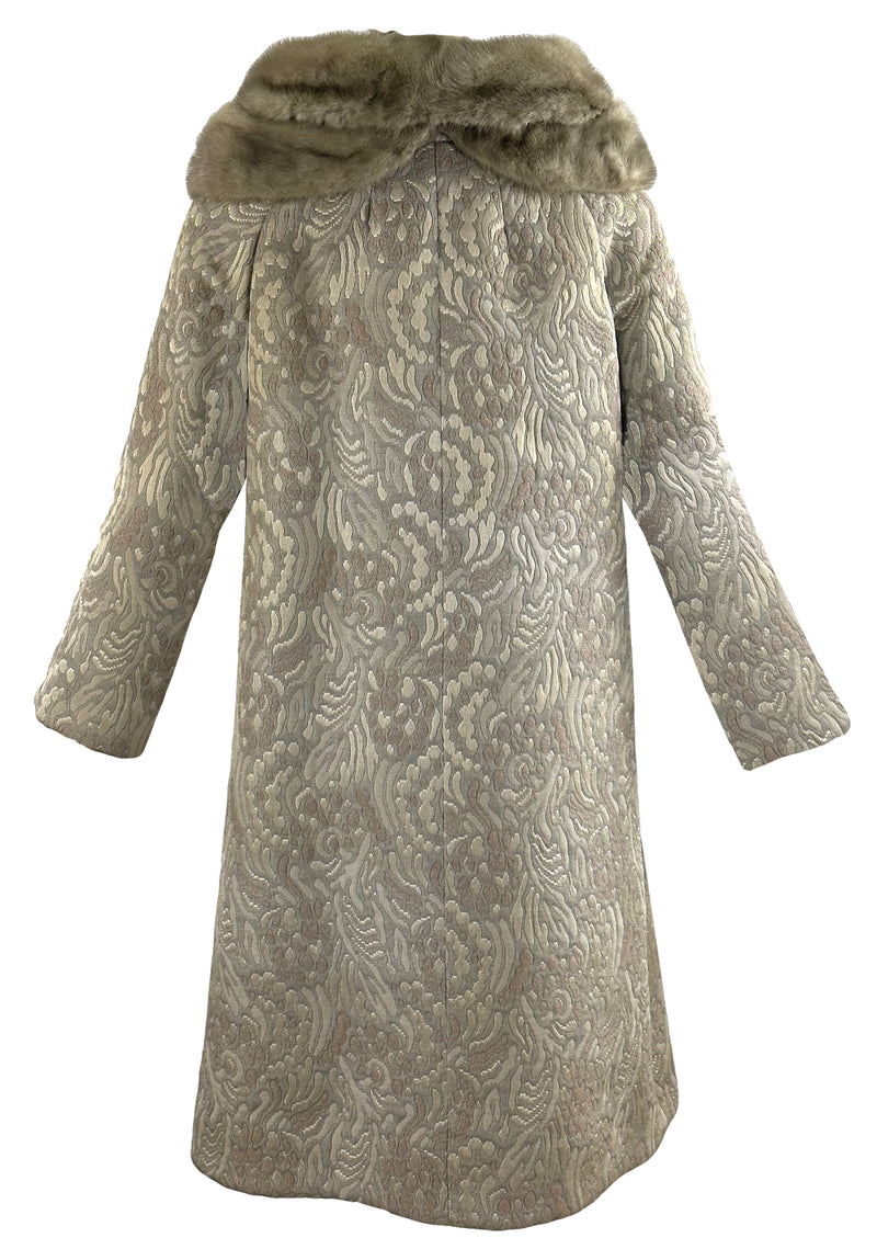 Stylish 1960s Paisley Patterned Brocade Coat - NEW!