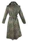 Vintage 1970s Python Print Vinyl Trench Coat - NEW!