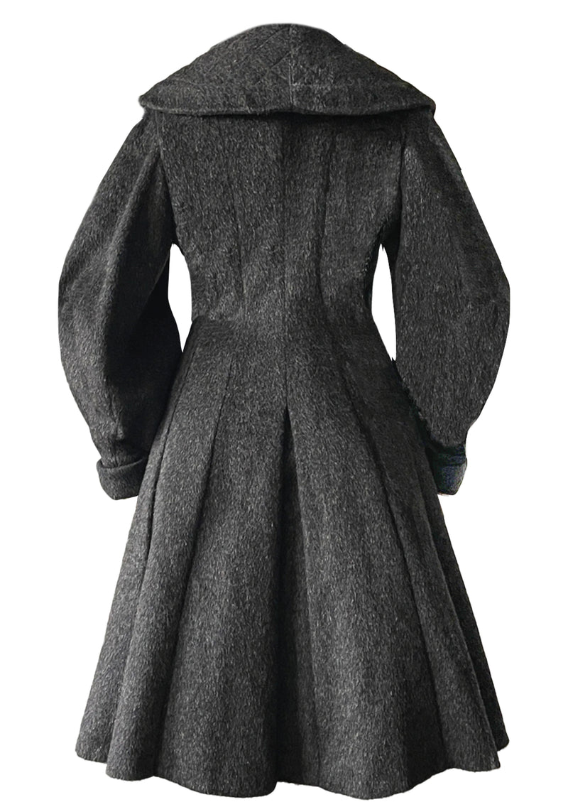 Vintage 1950s Charcoal Grey Lilli Ann Princess Coat- NEW!