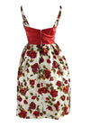 Vintage Late 1950s Red Roses Designer Dress- NEW!