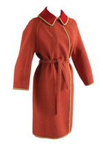 Vintage 1960s Red and Cream Mod Wool Coat - NEW!
