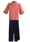 Vintage 1940s Pink and Black Lounge Suit/Pyjamas- NEW!