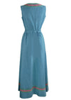 Vintage 1970s Blue Chambray Romper and Maxi Skirt Ensemble - NEW!