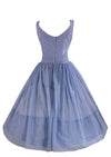 1960s Lavender Blue Chiffon Cocktail Dress - NEW! (ON HOLD)