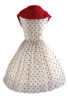 Vintage 1950s Red & White Polka Dot Dress - NEW!